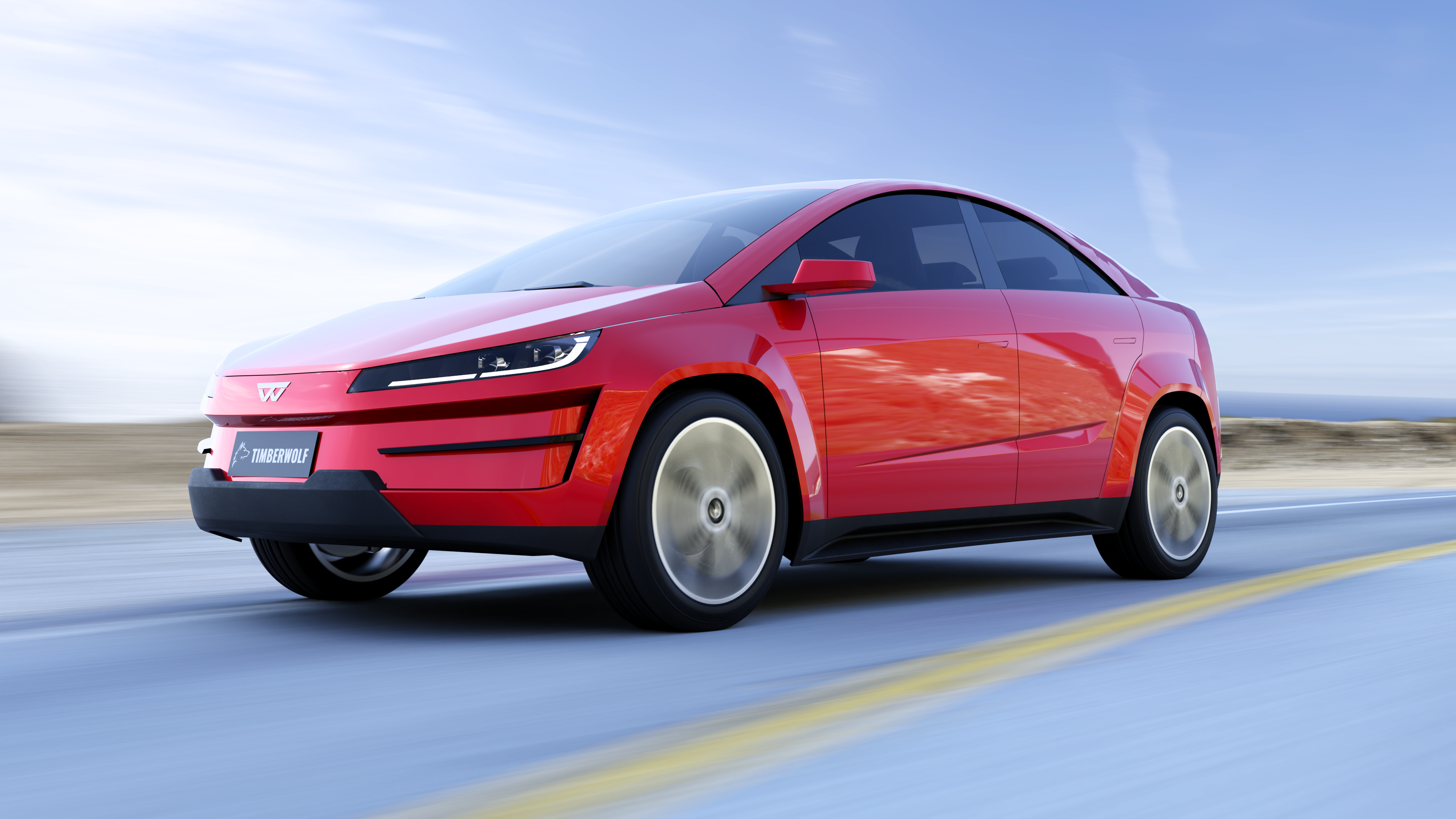 Timberwolf pickup truck in snow